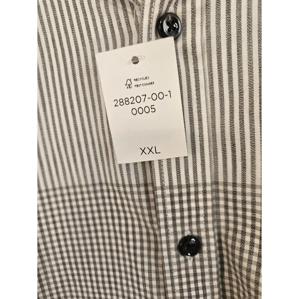Banana Republic‎ Heritage Shirt Mens 2XL Tailored Slim Fit Long Color Block NEW